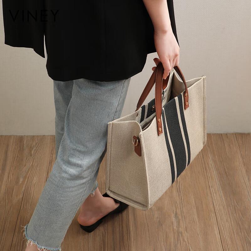Viney Große Canvas Laptop-Tragetasche für Damen