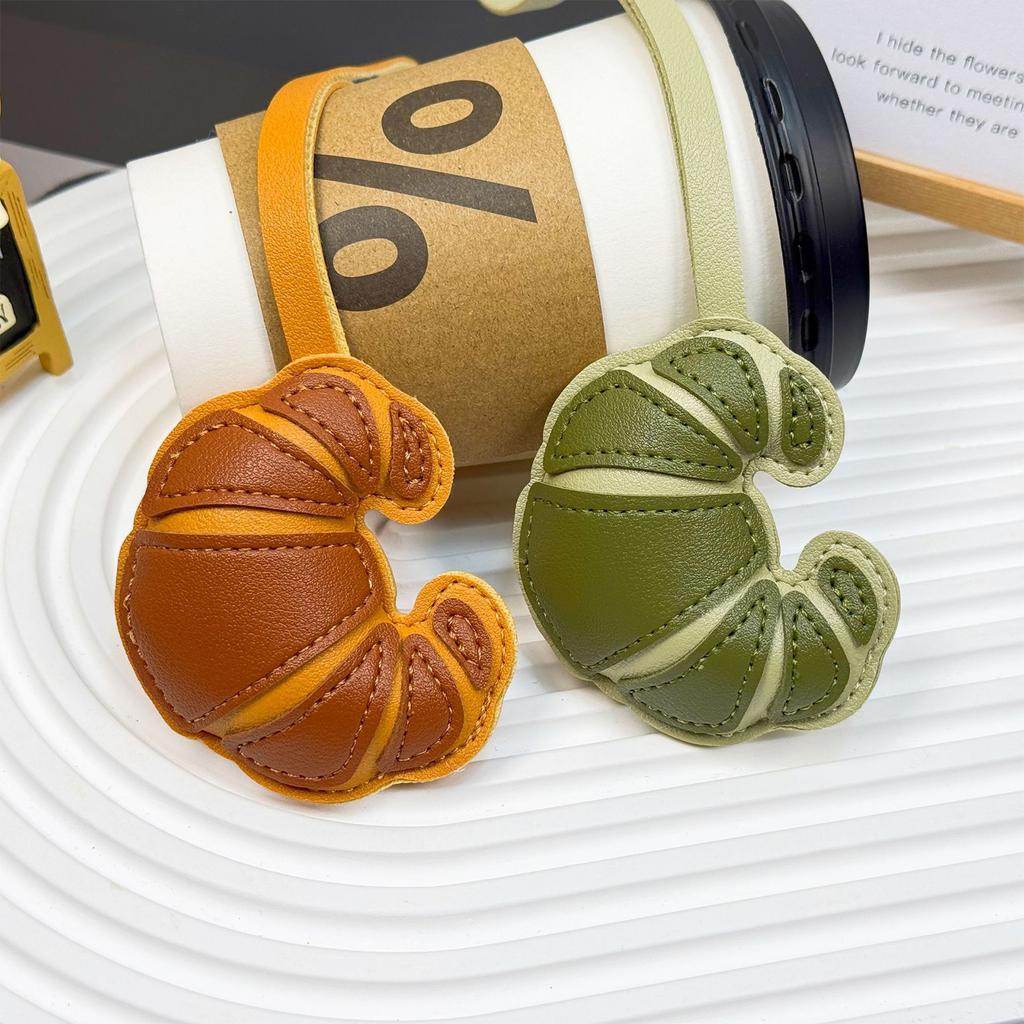 Croissant Bag Charm Pendant Aesthetic Purse Charms Aesthetic keychains Keyring for Women Backpack Purse Handbag Decors