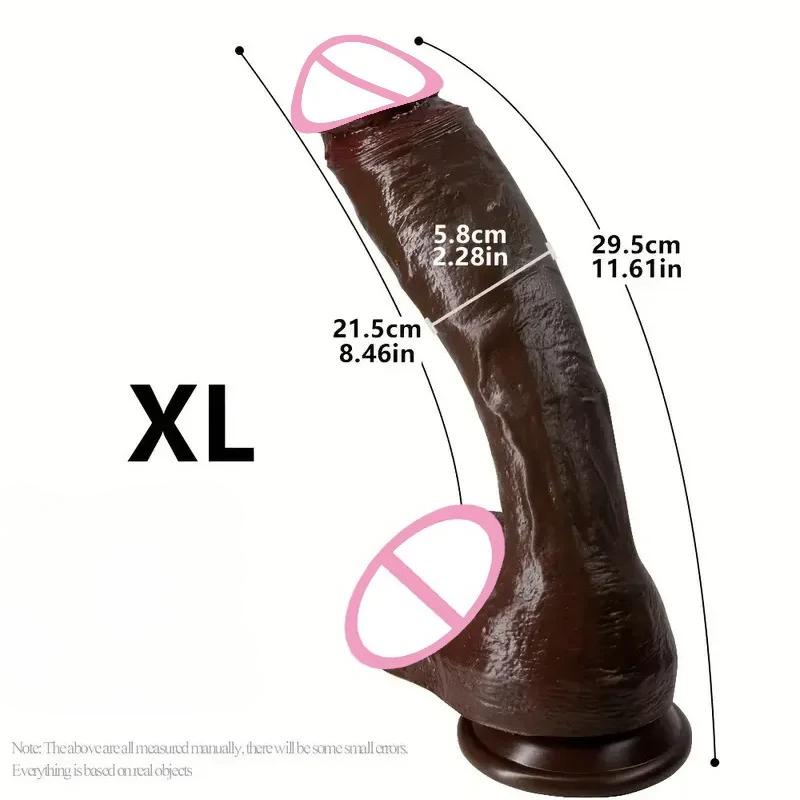 Oversized Soft Realistic Dildo Big Penis Suction Cup Dick Penetration Anal Adult Sex Toys Women Masturbation Clitoral and Vaginal G-spot Stimulation