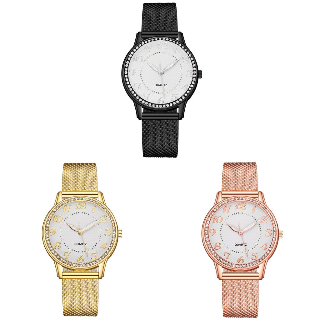 Ladies Silver Gold Rose Gold Luminous Quartz Watch With Stainless Steel Buckle For Women