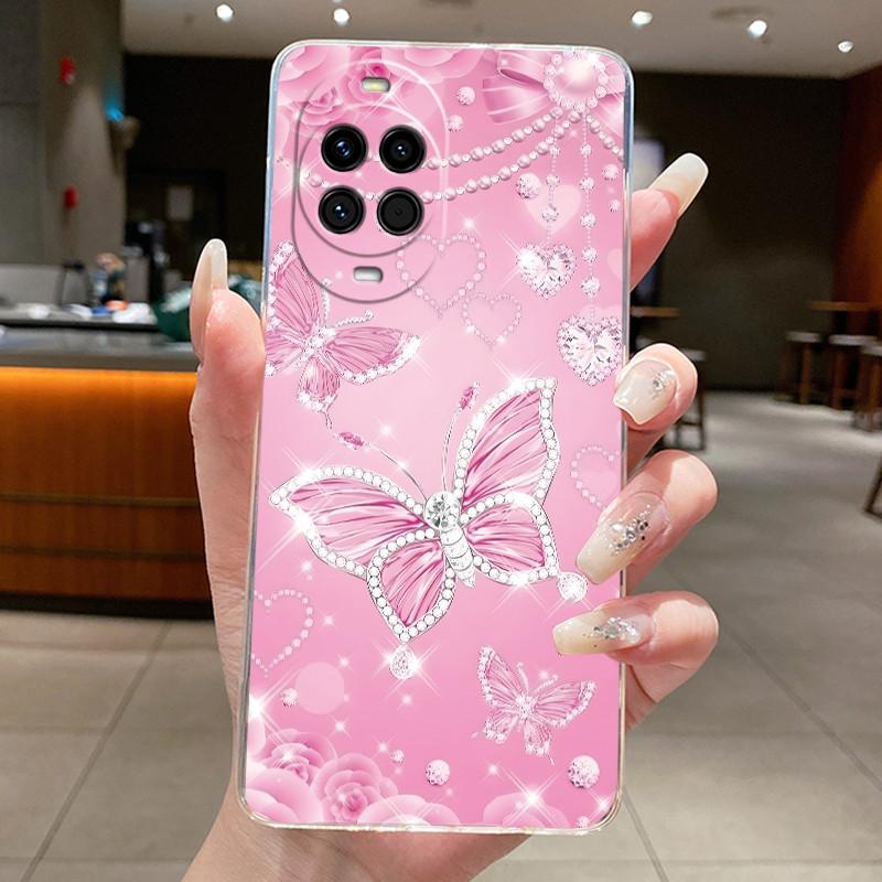 Nova14 Case Clear Luxury Fashion Butterfly Flower Soft TPU Silicone Back Cover For Huawei Nova 14 Pro Transparent Phone Cases
