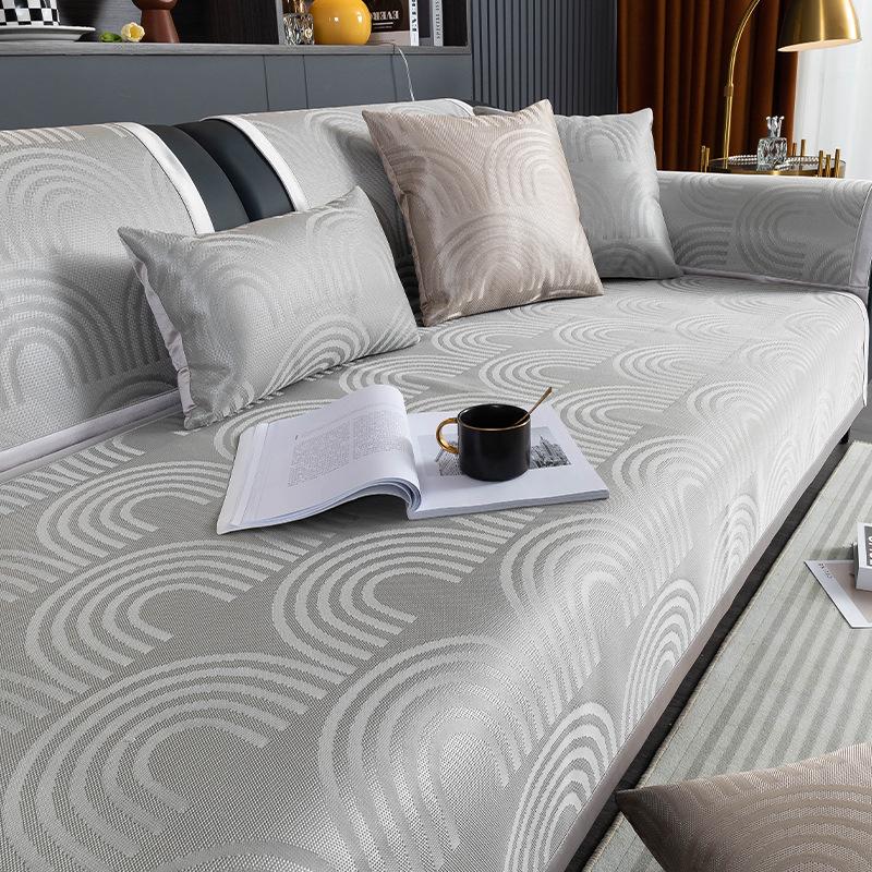 Summer Ice Silk Sofa Cushion Modern High-End Non-Slip Summer Mat Cool Pad Summer Light Luxury Sofa Cover Cushion