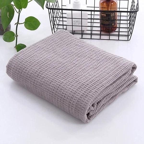 105x150CM Adult Waffle Bath Towel Body Towel Lady's Blanket 100% Cotton Men's Extra Large Beach Towel Free Shipping High Quality