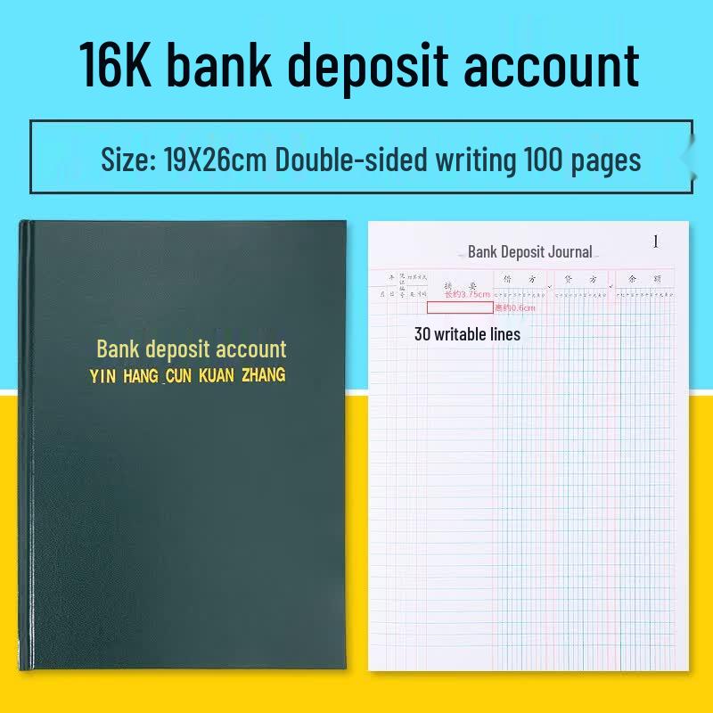 Haiboxin Cash & Bank Deposit Journal Ledger Set