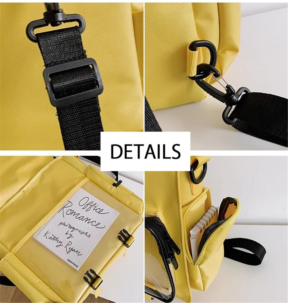 Giminuo Ita Shoulder Transparent Tote Crossbody Large Travel Unisex 4-Way Bag, Bag, Large, Bag, Backpack, Bag, Capacity, School, Commuting, Bag,