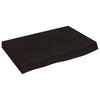 vidaXL Wall Shelf Dark Brown 60 X 40 X (2 6) Cm Solid Oak Wood Treated