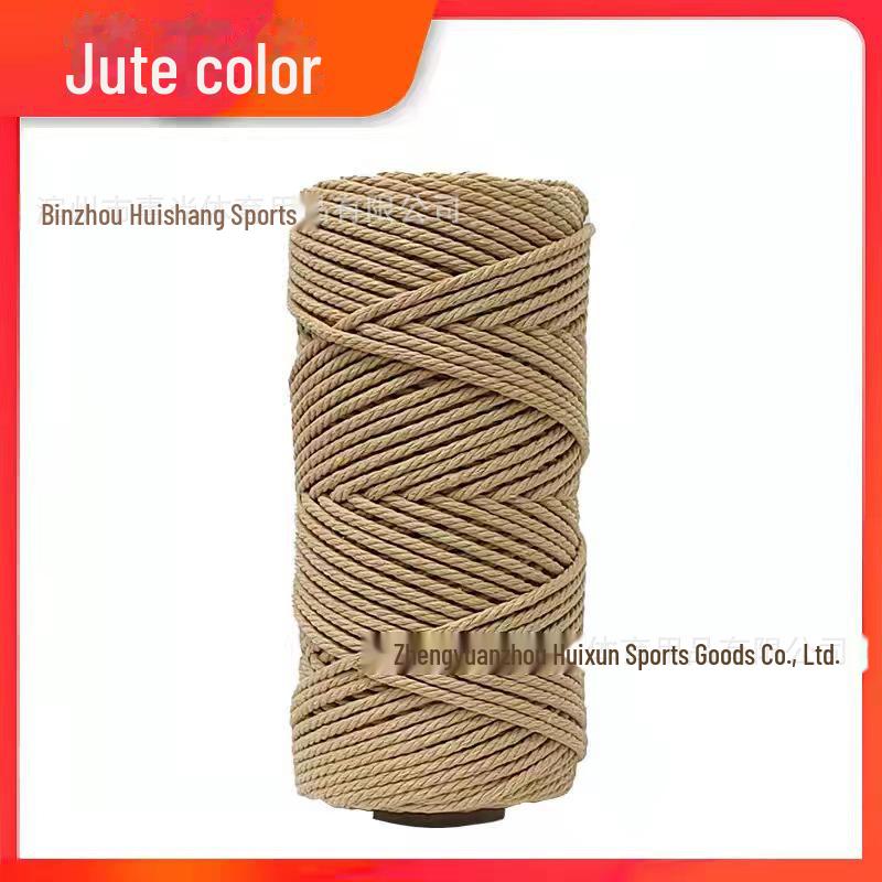 3 mm, 4 mm, 5 mm farbiges geflochtenes Baumwollseil für selbstgemachte und handgefertigte Wandteppiche, Geschenkdekoration, Hüte