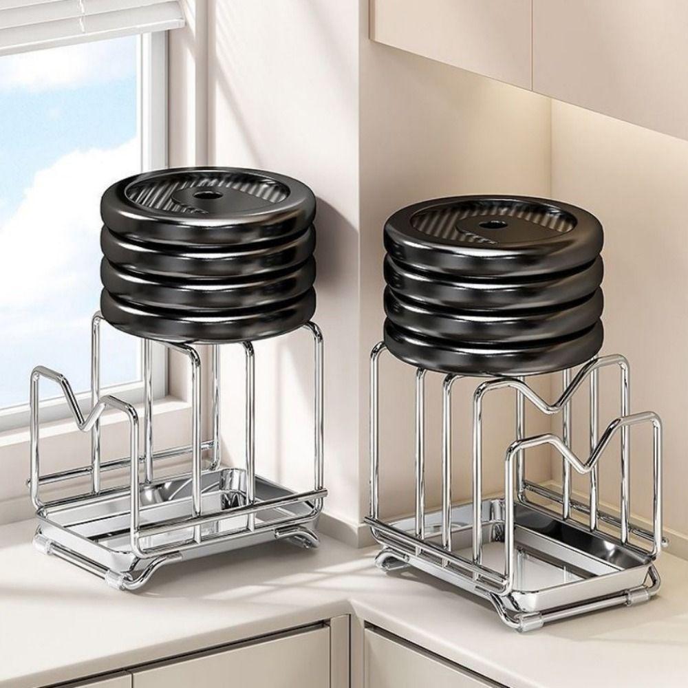 Anti-slip Multi-layer Pot Lid Rack Stable Pot Lid Storage Rack Pot Cover Shelf Cabinet