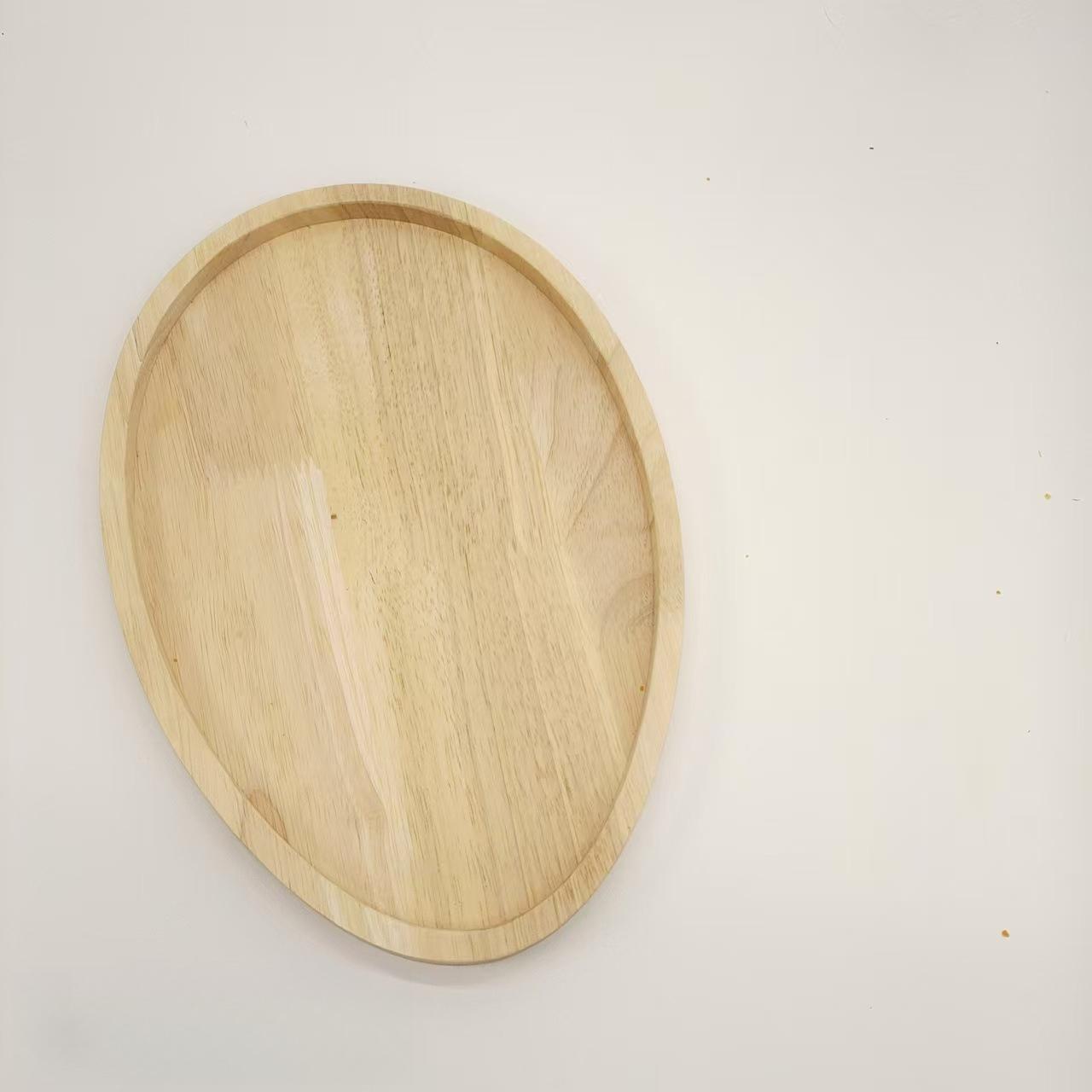 Easter Bunny Tray Wooden Serving Platter Easter Egg Shaped Plate Party Decor Snack Candy Storage Tray Home Kitchen Accessory