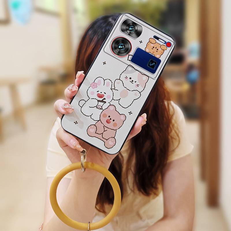 

Bracelet Cute Phone Case For ZTE Nubia Z60 Ultra heat dissipation Cartoon Protective Dirt-resistant Personality Funny ZTE Nubia Z60 Ultra