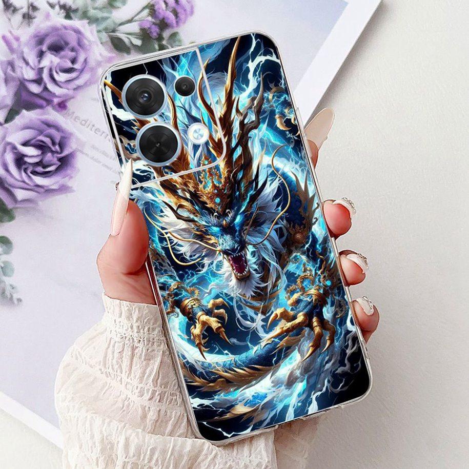 For OPPO Reno 8 Case CPH2359 Cover Cute Cartoon Cat Carp Lion Soft Silicone Shockproof Bumper For OPPO Reno8 Pro 5G CPH2357 Capa