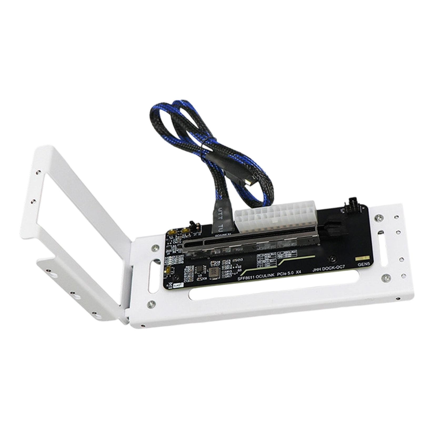 

External Graphics Card GPU Dock, Easy Installation, Heavy Duty, High Performance, Easy Power Supply Metal with Bracket белый