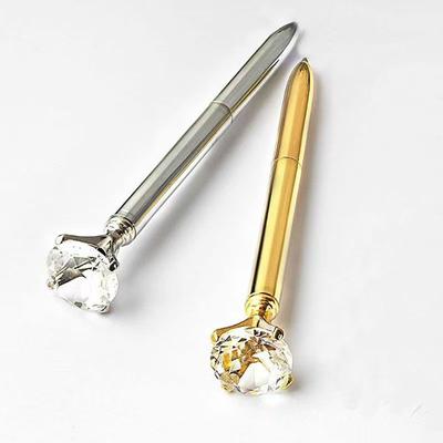 Metal Crystal Oil Based Ballpoint Pen Business Office Twist Diamond Writing Tool School Student Stationery Gift