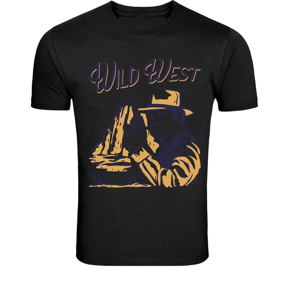 

Wild West Cowboy Gunman T-Shirt - Vintage Western Outlaw Graphic S