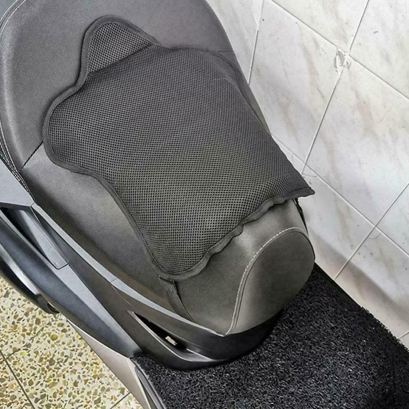 Motorcycle Gel Seat Cushion Breathable Heat Insulation Air Pad Cover Anti Slip Sunscreen Seat Cover Shock