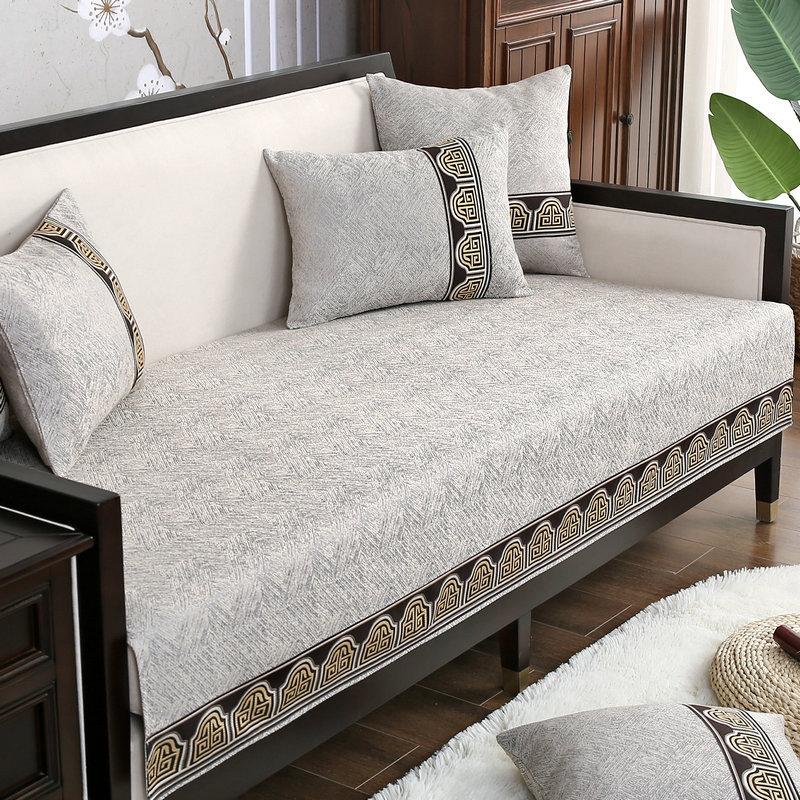 National Color Fanghua New Chinese Sofa Cushion Four Seasons Fabric Chinese Style Modern Simple Sofa Cover Towel
