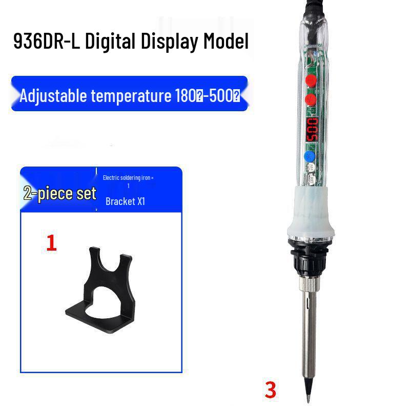 

Yellow Flower 80W Adjustable Temperature Electric Soldering Iron with Digital Display for Household Repair and Welding