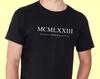 Born 1973 Birthday T Shirt In Roman Numerals, Black White Colours, 50th Bday 51st Fifty Fiftieth Gift Ideas TShirt, Men or Women Unisex, 522