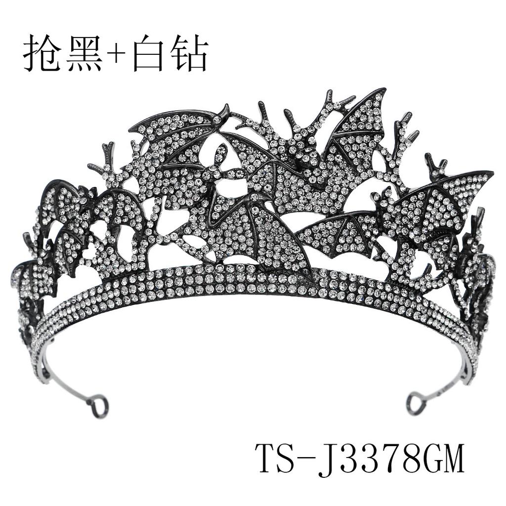 Skull Head Candy Scare Halloween Rhinestone Crystal Tiaras Crown for Queens Hair Jewelry Diadema Headpieces