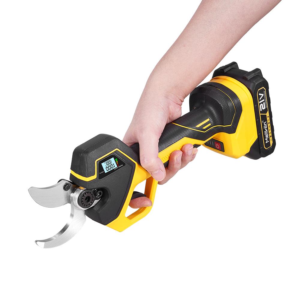 MELLWIN 50MM Brushless Electric Pruning Shears Garden Fruit Tree Bonsai Pruning Electric Scissors For Makita 18V Battery Pin