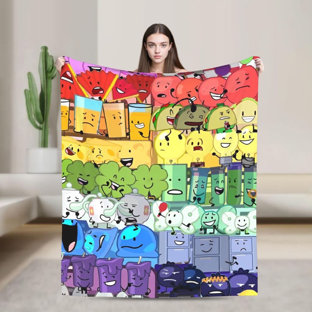Inanimate Insanity All Characters Flannel Blanket Soft Throw Blanket for Home Decor Travel Print Bedspread Sofa Bed Cover