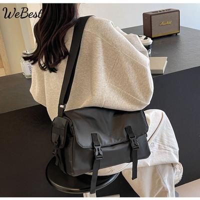 Trendy New Minimalist Messenger Bag TikTok Dropshipping Crossbody Shoulder Bag Casual Unisex Large Capacity Bag