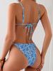 2025 Pearl Tie-Up Triangle Bikini - European & American Style