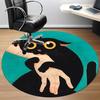 1pc Cat Pattern Office Round Area Rug, For Office, Laundry Room, Bedroom, Living Room, Under Office Chairs, Home Decor, Home Decor, Non-Slip