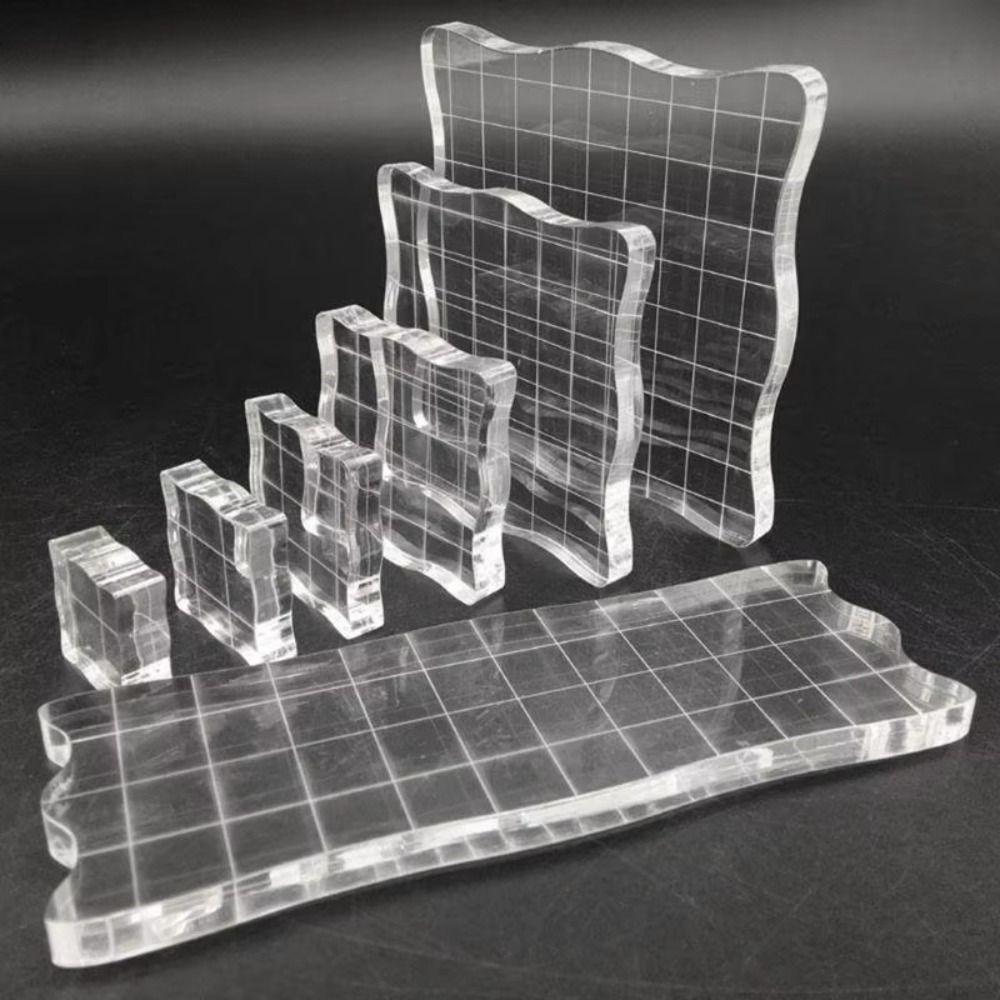 Handmade Tool Clear Stamping Tools Transparent Stamp Block Pad Acrylic Stamp Blocks Student Use