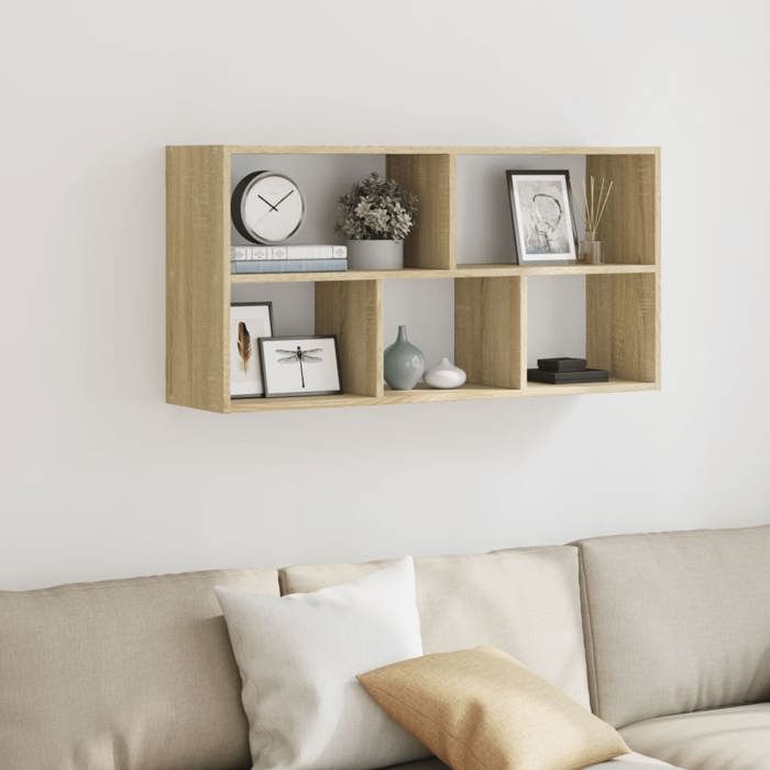 VidaXL Wall Shelf Sonoma Oak 100x25x50 Cm Engineered Wood 853274
