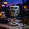Novelty Bar Opening Present Horrible Resin Stainless Steel Skull Goblet Retro Skeletal Wine Gothic Dark Style Barware Cocktail Glasses Vintage