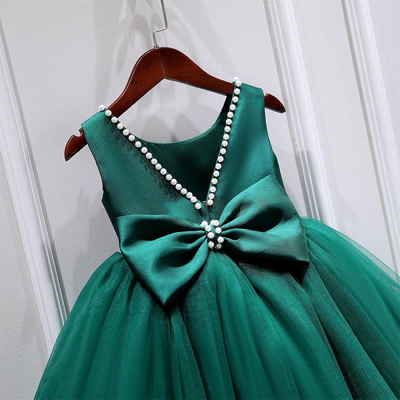 Frühlings-Blumenmädchen- und Geburtstagsprinzessinnenkleid 2025 – Luftiger Tüll für Hochzeiten und Auftritte