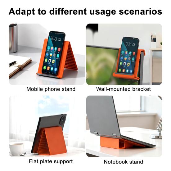 Držák na mobilní telefon 360° Flexibilní silikonový stojánek Skládací Protiskluzový držák na telefon, tablet, notebook pro cestování, kancelářský stůl, postel