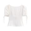 European and American French women's clothing square collar lace sweet style top
