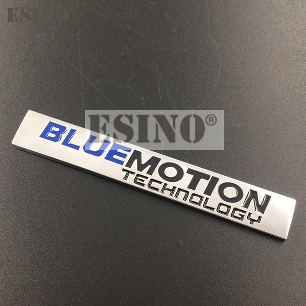 AABIN1 Car Styling 3D Metal Chrome Zinc Alloy Emblem Blue Motion Technology Car Body Badge Emblem For Volkswagen Golf Passat Tiguan