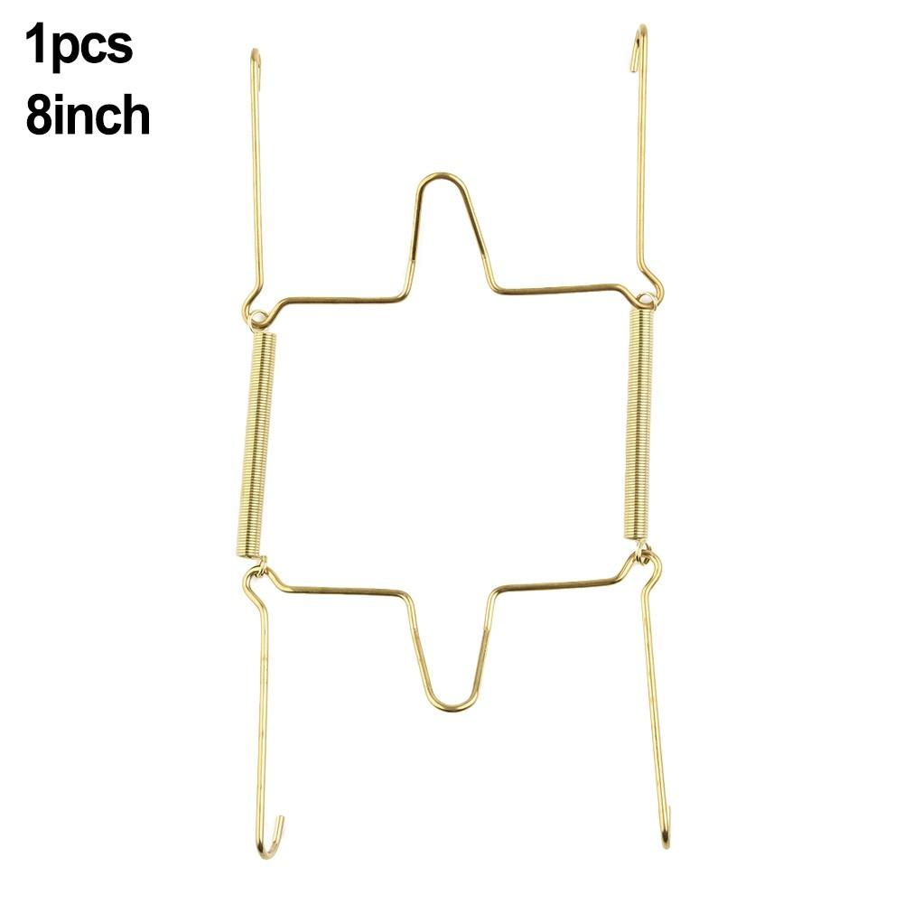 5 Sizes Wall Display Invisible Dish Hangers Adjustable Plate Spring Holder 1/5pc