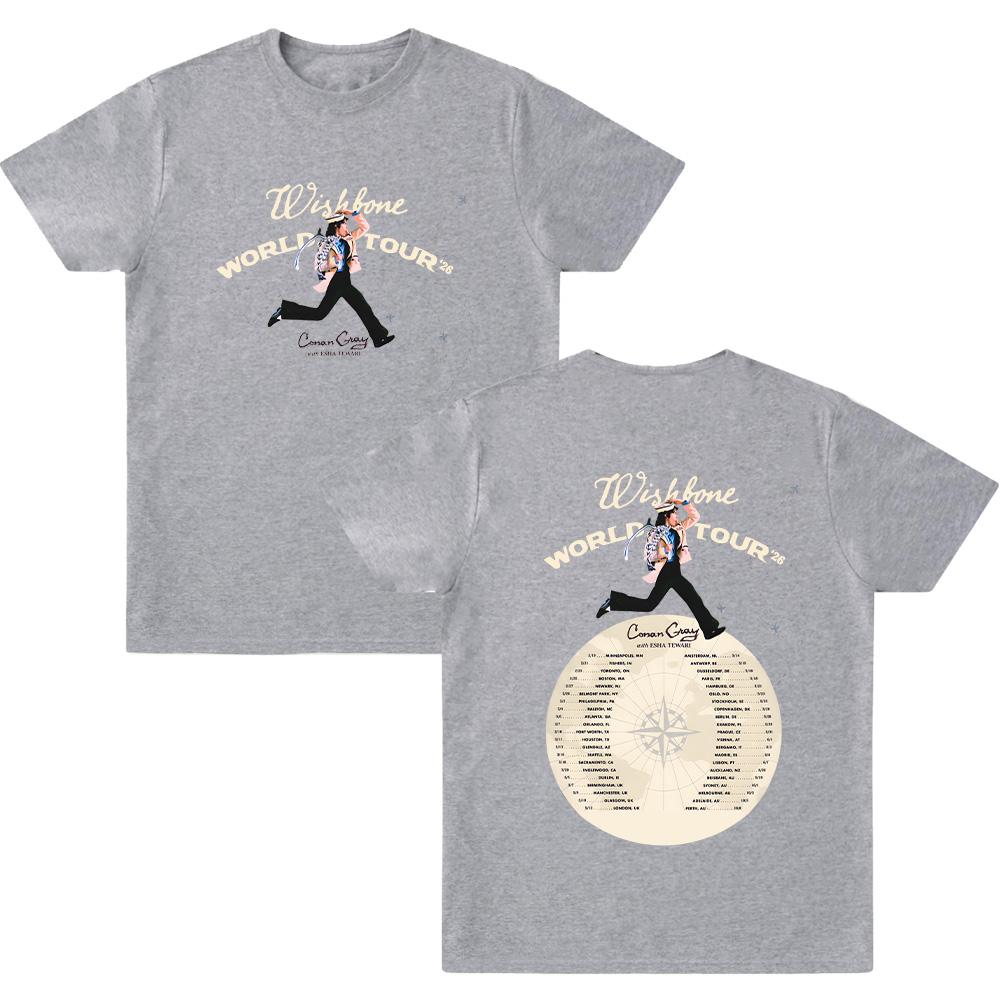 Conan Gray 2026 T Shirts Conan Gray Wishbone World Tour Tees Fashion Men Women Clothing Cotton T-shirts Vintage Y2K