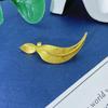 Exquisite S925 Sterling Silver Gold-Plated Bamboo Leaf Brooch for Women - Elegant Chinese Hanfu Qipao Retro Accessory Pin