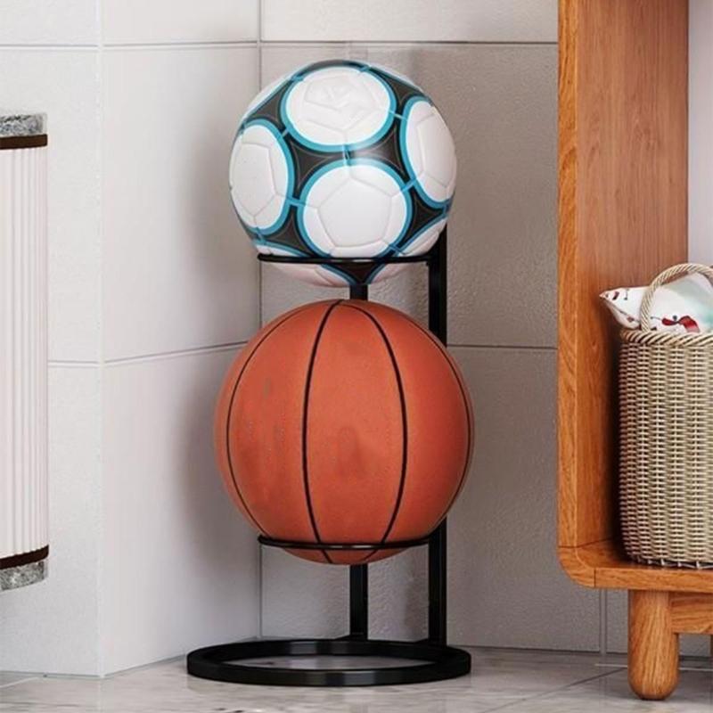 Soporte de Fútbol Estante Multicapa para Almacenamiento de Balones Estante Vertical con Ruedas para Exhibición de Balones