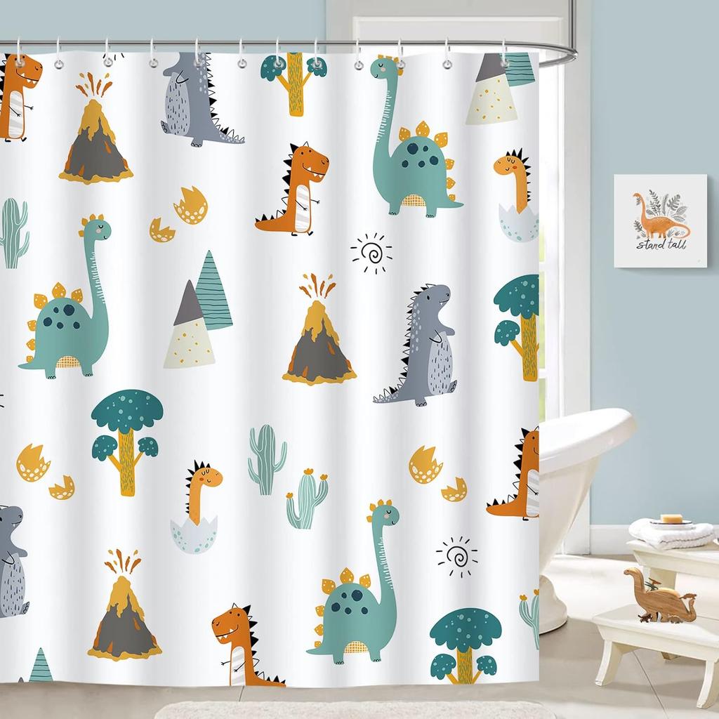 animal forest shower curtain bear fox deer squirrel waterproof bathroom decorative shower curtain 180 x 180cm with 12 hooks