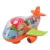 Children Electric Airplane Toy Universal Simulation Airplane Model Transparent Gear Airplane Toy wit