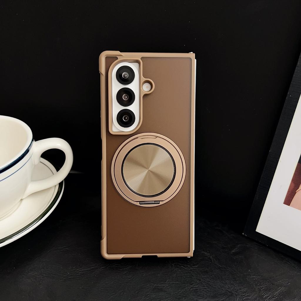 Applicable to Samsung Z FOLD7 CD pattern rotating bracket Z FOLD6 matte FOLD5 four corners anti-drop protective cover