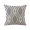 Modern Simple Geometric Pillowcase Gray and White Lines Abstract Linen Print Pillowcase Home Cushion