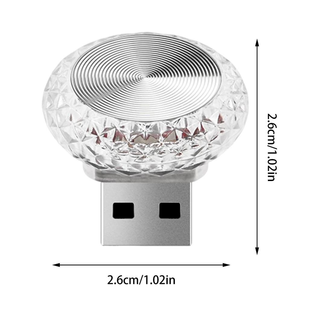 Tuyhnj Car LED Lights Interior, LED Colorful USB Car Atmosphere Lamp, Mini LED USB