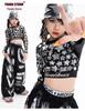 Girls' Jazzy Crop Long-Sleeve Top & Pants Set - Children's Street Dance Costume