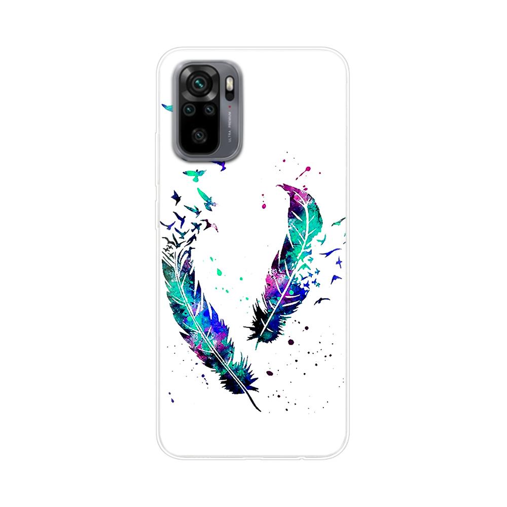 Silikon Blumen Handyhülle Für Xiaomi Redmi Note 10 Hülle 6.43'' Schöne TPU Rückseite Für Xiomi Redmi Note10 Pro Bumper Hüllen
