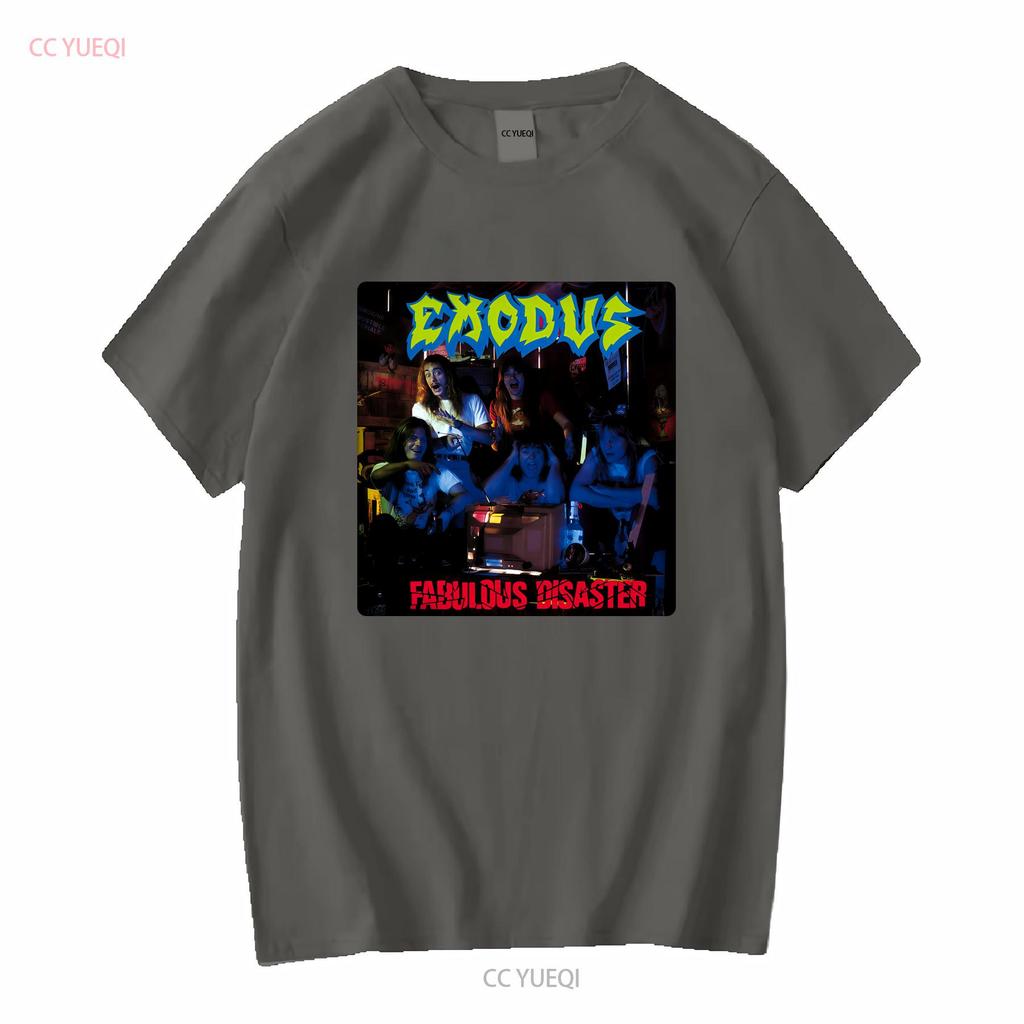 Edizione Limitata NWT Exodus Fabulous Disaster American Extreme Metal Rock T Shirt S 4XL manica lunga o corta vintage Lavato moda