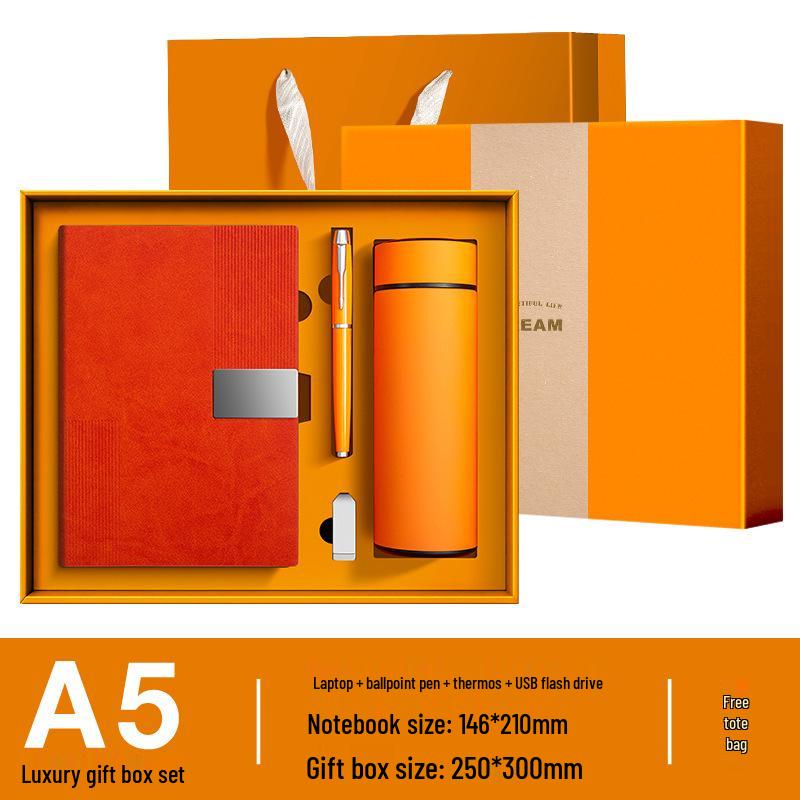 Customizable Cross-Border Gift Set: Notebook & Thermos for Office Meetings & Daily Use