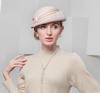 FS Elegante Mode Fascinator Baskenmütze Wolle Hüte Für Frauen Hochzeit Kirche Tee Party Pillbox Cap Damen 2023 Fedoras Chapeau Femme
