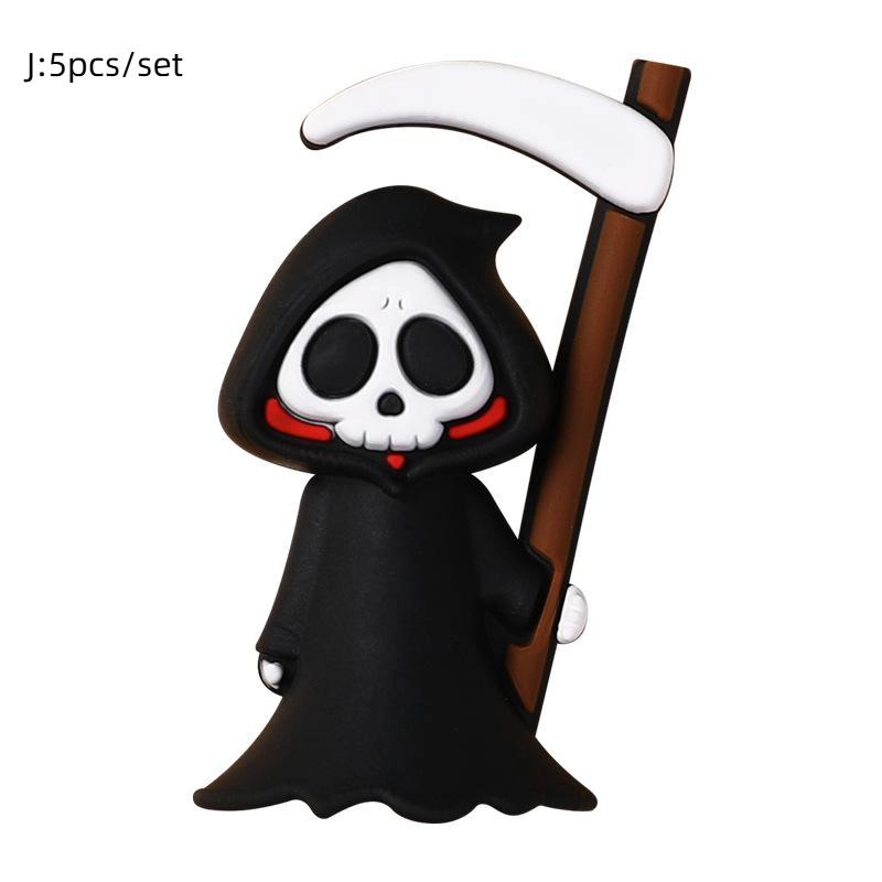 

5 шт./набор Силиконовые бусины на тему Хэллоуина 3D Креативные бусины в виде летучих мышей и жутких тыкв DIY Ювелирные изделия Шнурки для рукоделия Украшение для вечеринки